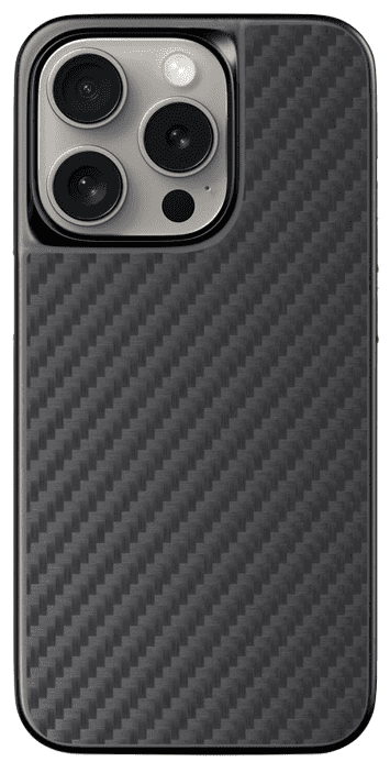EPICO Mag+ Hybrid Carbon kryt pre iPhone 15 Pro s podporou MagSafe 81310191300001 - čierny